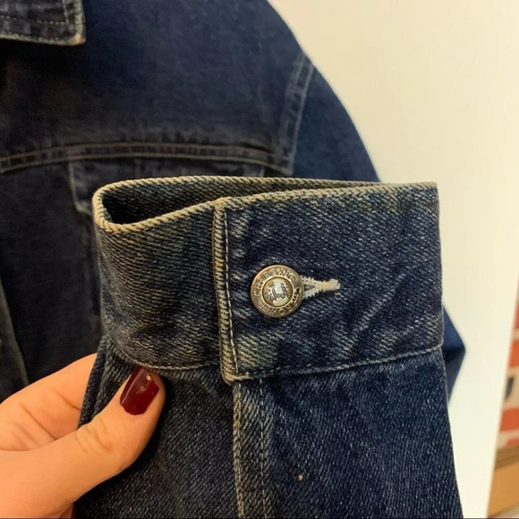 Vintage Cherokee Floral Embroidered Blue Jean Jacket Size Women’s  Large - Picture 7 of 9